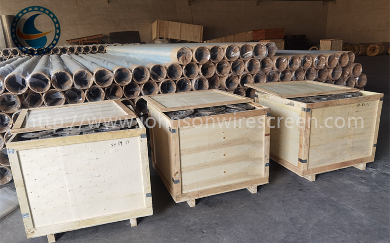 Filter layar kawat wedge SS304 yang tidak tersumbat untuk Filter kisi halus berputar