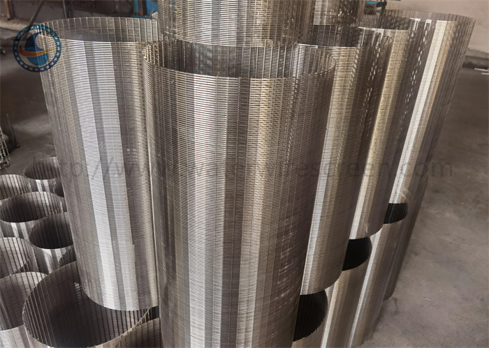 25 - 1027 mm Diameter Layar Dibungkus Kawat Sumur Air Untuk Filter Pasir