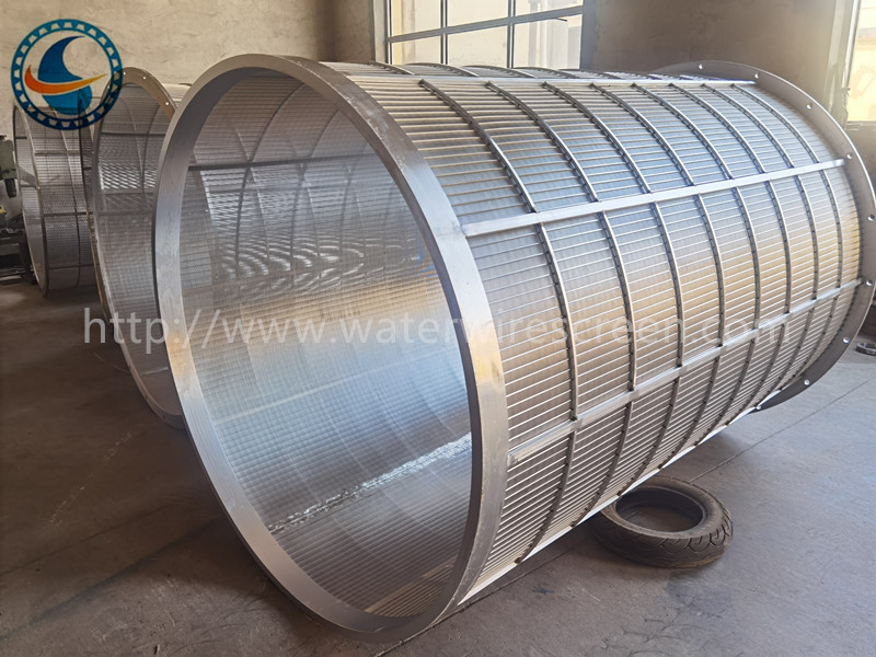 1018mm Dia Wedge Wire Mesh Stainless Steel 304 Pemisah Slot Terus Menerus