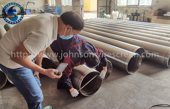 Low Carbon Galvanized Johnson Wire Screen Untuk Air Well Untuk Pengendalian Pasir