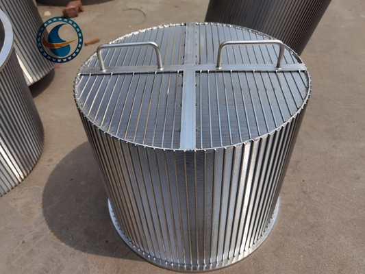 Ss304 450mm Dia Wedge Wire Mesh Filter Screens Untuk Pengolahan Air Limbah