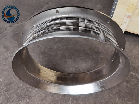 523mm Stainless Steel 304 Wedge Wire Mesh Screen Untuk Sentrifugal Serutan Logam