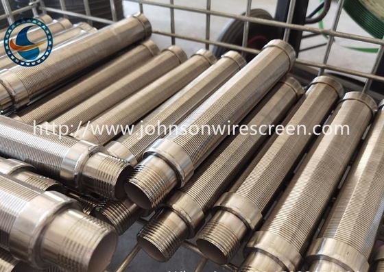 Stainless Steel 28 Micron Wedge Wire Pipe Untuk Sludge Press Besar