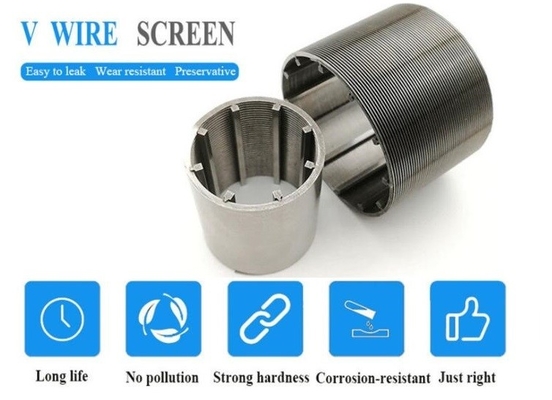 Kualitas tinggi SS304 Slotted Wedge Wire Screen Filter