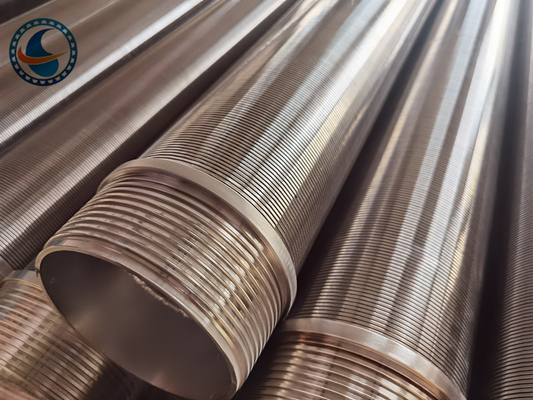 Ss316l Od140mm Johnson Wedge Wire Screens Dengan Ujung Berulir
