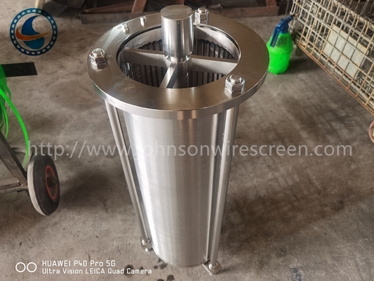 Filter layar kawat V dengan slot presisi 100 mikron