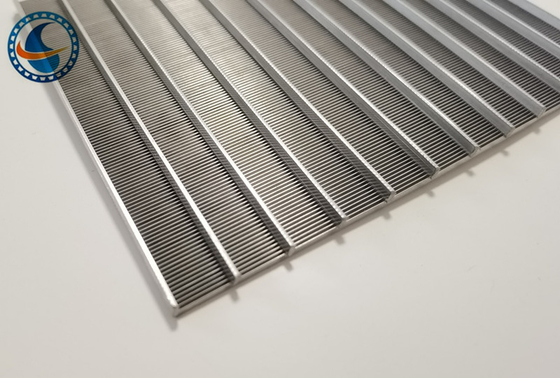 Baja tahan karat 316l Whedge Wire Screen Plate Slot Ukuran 50um Anti Korosi