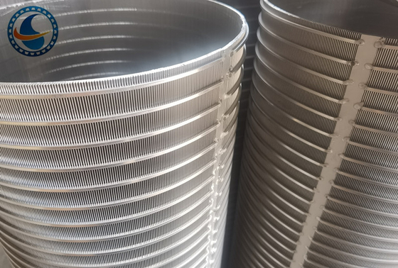 Kekuatan tinggi ID 200mm Vee Wire Mesh Mencapai Kinerja Penyaringan Optimum