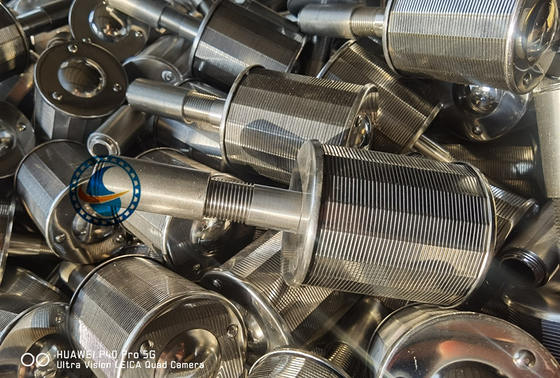 SS316L OD 70mm Wedge Wire Screen Nozzles Untuk Resin Filter