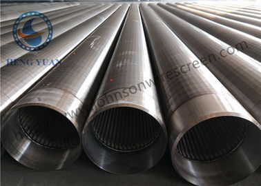 Wedge V Berbentuk Ss 205 Johnson Wire Screen Wrapped Slotted Pipe Untuk Filtrasi
