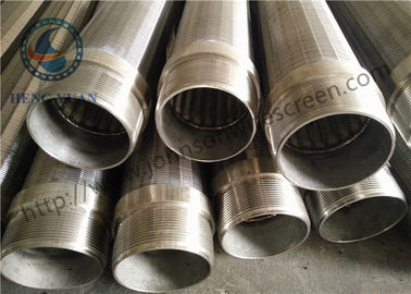 Round Johnson Vee Wire Screen Thread Coupling Efisiensi Produksi Tinggi