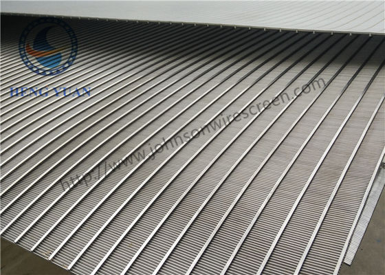 Berbagai Bentuk Panel Layar Kawat Wedge Dengan Sertifikat ISO9000 Tahan Aus