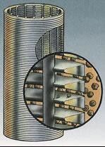 Stainless Steel 304 Johnson Wedge Wire Screens Untuk Air Tanah Ukuran Slot 0,25mm