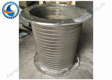 50 Micron Reverse Flange Rotary Screen Drum, Drum Layar Kawat Wedge