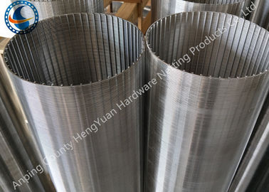 V Berbentuk Kawat Dibungkus Layar Stainless Steel Round Slot Tube 29-1200mm Dia