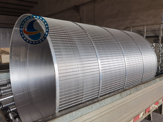 Saringan Putar Kawat Baji SS304 Diameter 1008mm untuk Air Limbah
