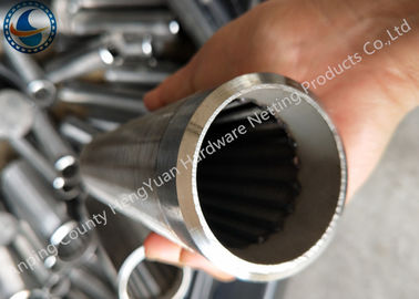Bleved Welding Ring V Wire Wrap Screen Pipe / Water Well Screen Untuk Kontrol Pasir