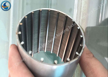 Lingkaran Penuh V Bentuk Tabung Wire Mesh Elemen Filter Stainless Steel Tidak Menyumbat