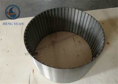 SUS 304 Wound Johnson Profile Wire Wrap Screen Tube Panjang 5800mm