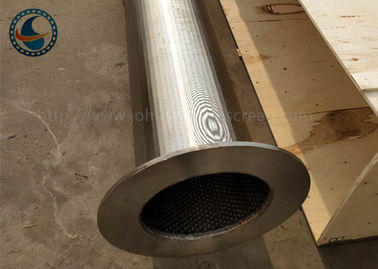 SS 304 Slotted Flange Wire Mesh Tube Pengelasan Penuh Layar Kawat Johnson Vee