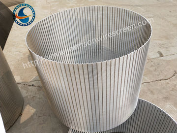 Pengolahan Air Limbah Wedge Wire Mesh Screen Anti - Korosi Pembukaan Slot 1.0 Mm