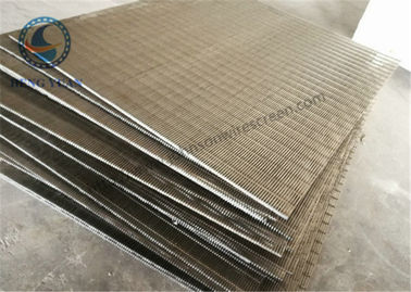 Stainless Steel 304 316 Layar Kawat Wedge V Bentuk Slot Layar Panel Panjang 1219 mm