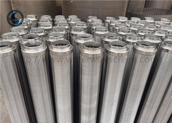 304 Stainless Steel Johnson Vee Wire Resin Catcher Dibungkus Tabung