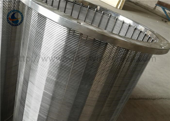 Filter Silinder Johnson Wedge Wire Screens Foti Slot Baja Tahan Karat 0,5 Mm