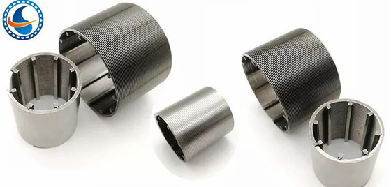 Johnson Continuous Slot Wedge Wire Mesh Profil Layar Stainless Steel 63mm Dia