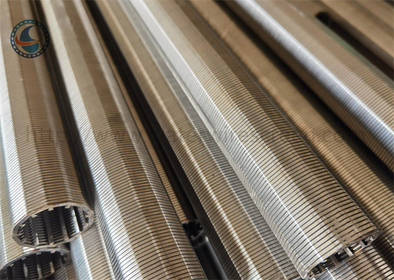 Layar Filter Kawat Luka Wedge 25mm-1027mm Dengan Peringkat 25-3200 Mikron