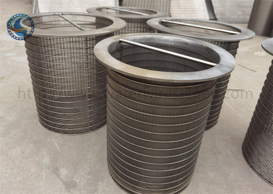 321 Stainless Steel Johnson V Wire Screen Welding Cylinder Untuk Filter