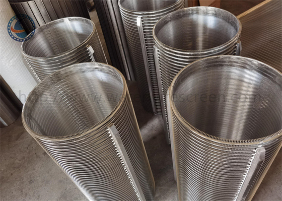 Ss 304 Filter Rotary Screen Drum Johnson Slot Screen Basket Dari Dalam Ke Luar